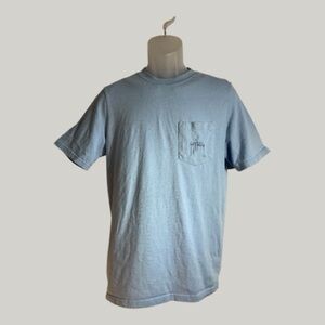 Guy Harvey 100% Cotton Blue Graphic Pocket Crew Neck T Shirt Men’s Small
